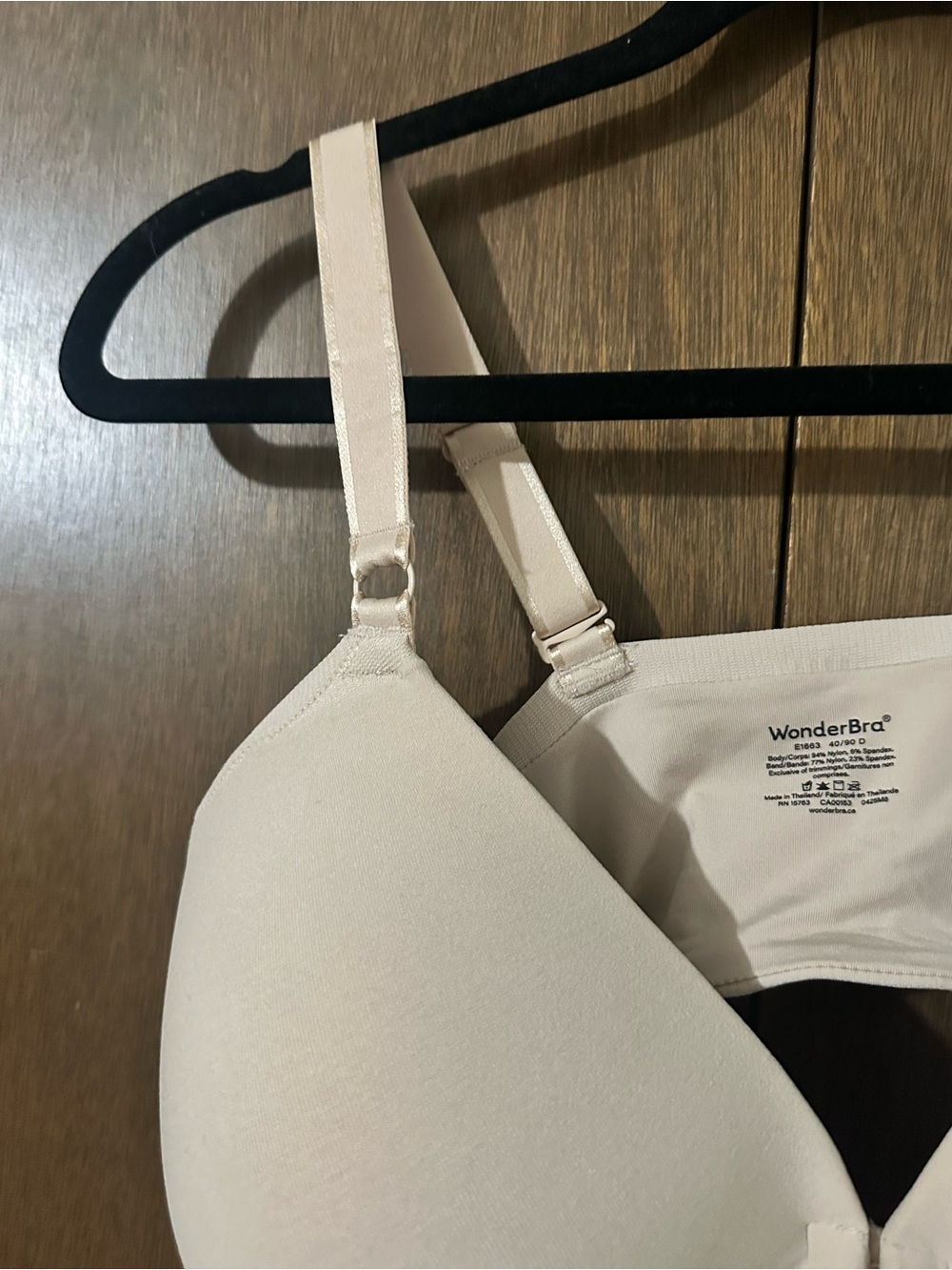 WonderBra Easyfit Wirefree Front Close Bra Nude Almond Size 40D NWT Lightweight - Picture 6 of 12